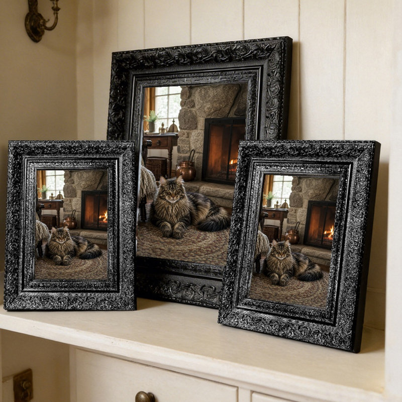 Cadre 3 pièces 5 "x 7" noir pour décoration de vestibule