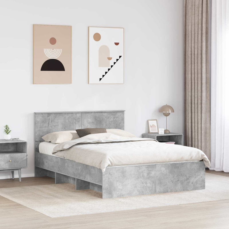 Bed, Kingsize (5'), Concrete Grey