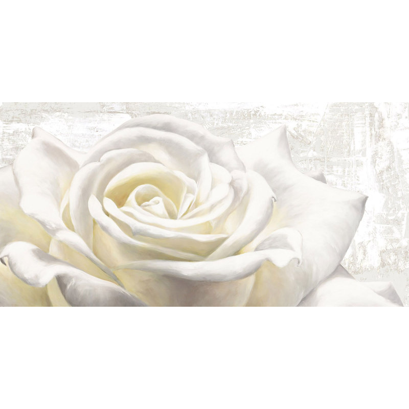 White On White by Jenny Thomlinson - Wrapped Canvas Painting, 50cm H x 100cm W x 4cm D