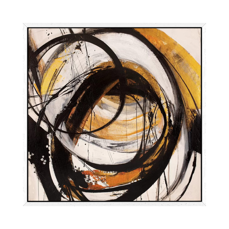 Moon Dance V 1 Piece Painting on Canvas, 66.04cm H x 66.04cm W x 3.81cm D, White Framed