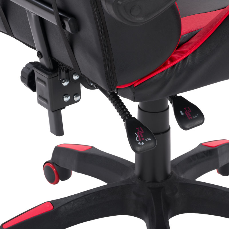Chaise de jeu PC et course, Rouge / noir