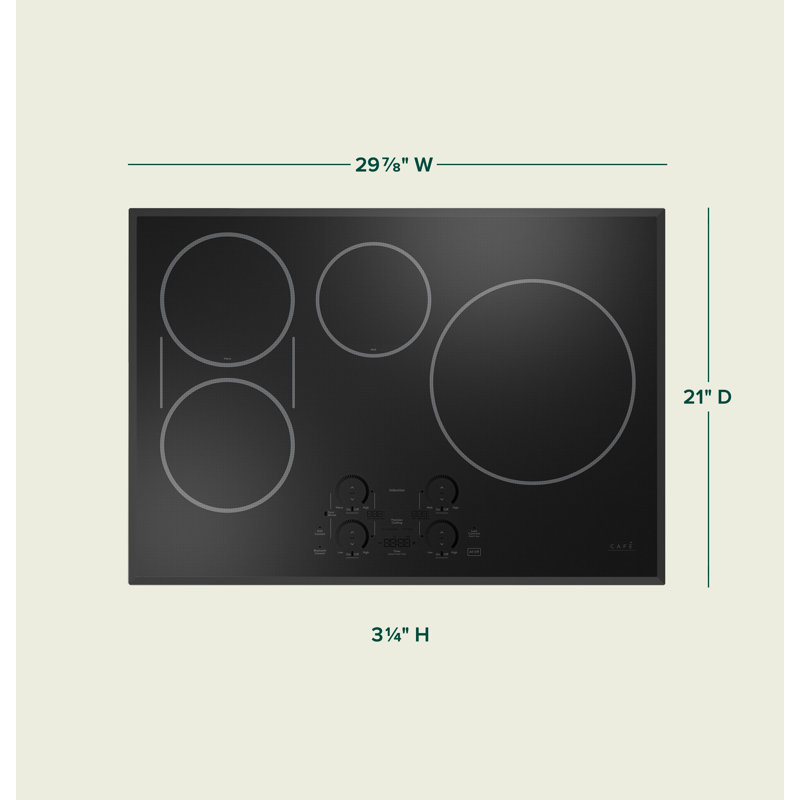 Café 30" Electric Cooktop with 4 Elements, Black