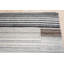 Gray Handwoven Wool Viscose Framed Linear Texture Geometric Modern Contemporary Carpet Rug-1676405790