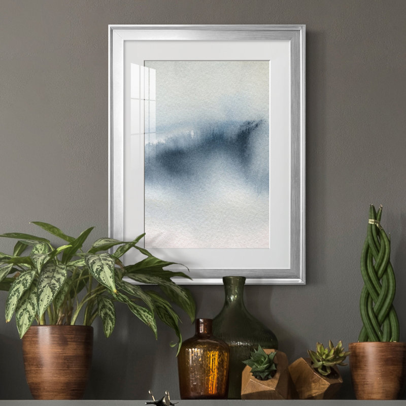 Summer Rain I - peinture encadrée, H 18,5 po x l 24,5 po x P 1,5 po, Argent