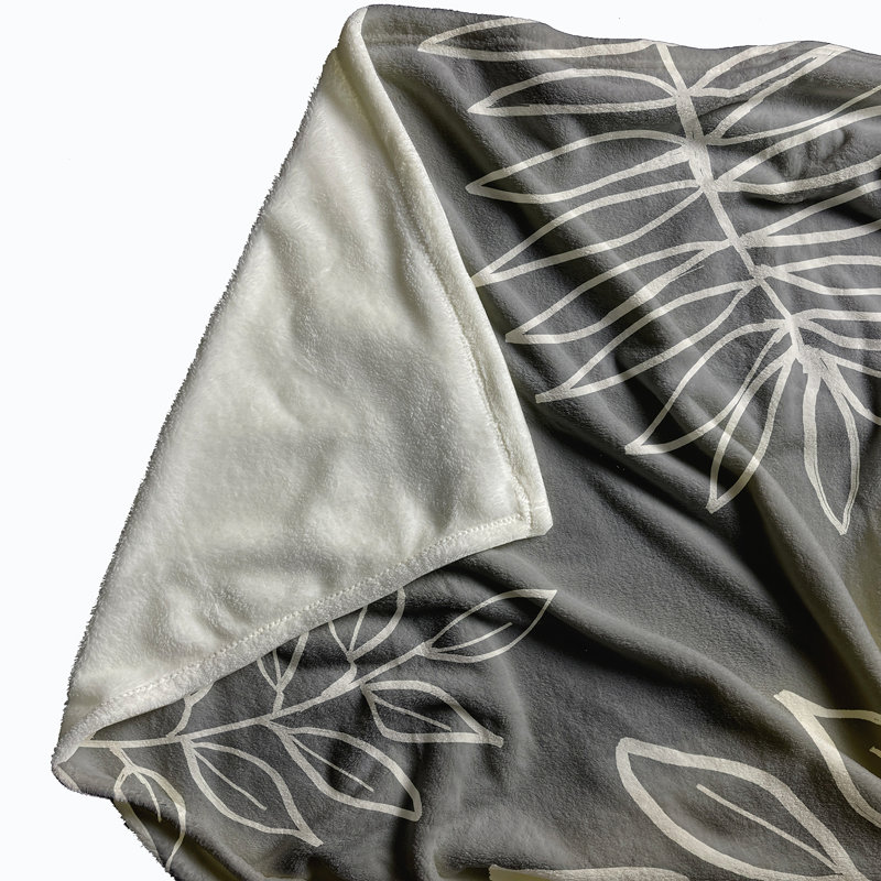 Tiernan Plain Weave / Muslin Throw Blanket, Grey