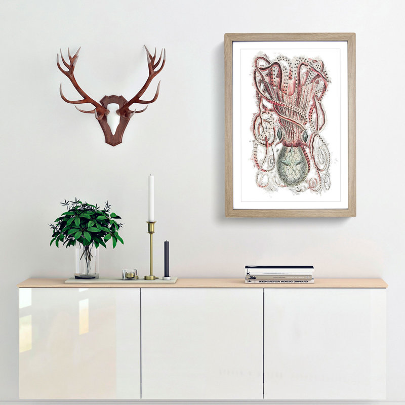 Cuttlefish by George Shaw - Framed Print, 48cm H x 36cm W x 2cm D, Oak Framed
