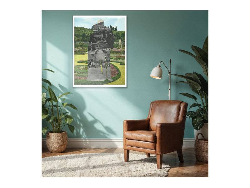  - Reproduction d'art mural Great Party par Yannick Lowery - Cadre mural en bois massif - Nature et conception abstraite