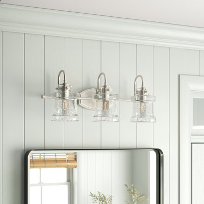 Cory 3-Light Dimmable Seeded Glass Vanity Light