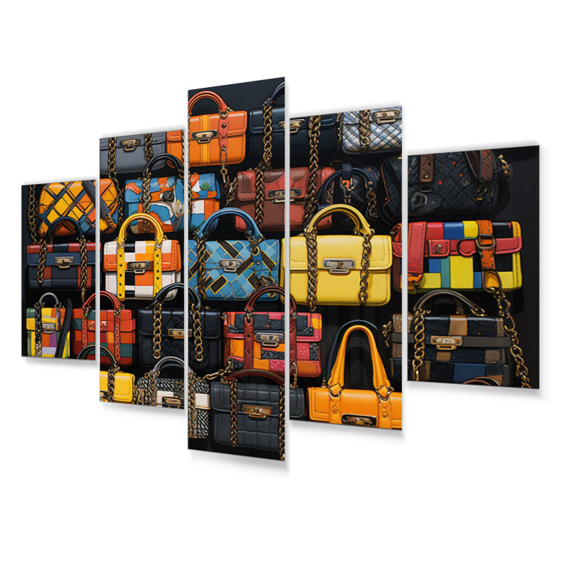 Ensemble de 5 décorations murales Popart Designer Bagscollection I