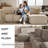 Oversized 112'' Modular Sectional Sofa with Chaise, Full Foam Structure for Comfort, Woven Texture Upholstery, Modern Living Room Couch, Compression Packaging Design, Brown-71624434