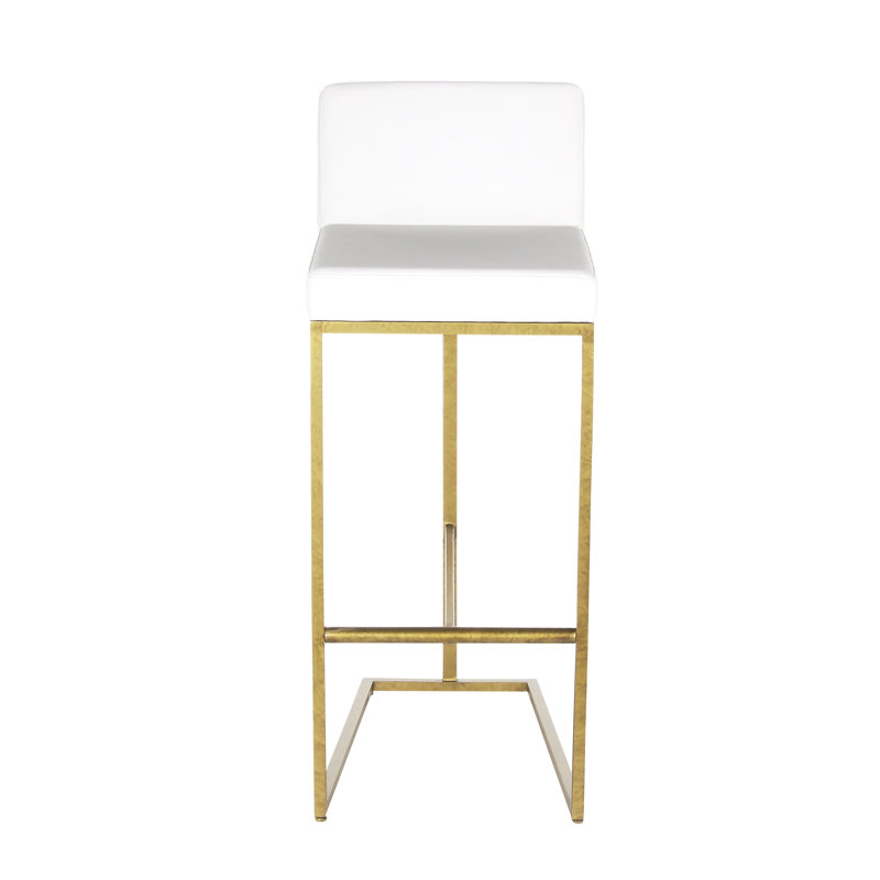 Outrageous Bar Stool, Royal Gold, White