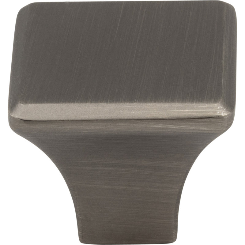 Marlo Square Knob, 1 1/4″, Brushed Pewter