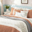 Courtepointe réversible en coton 6 pièces avec 3 coussins décoratifs Dawn-117361109-117361110