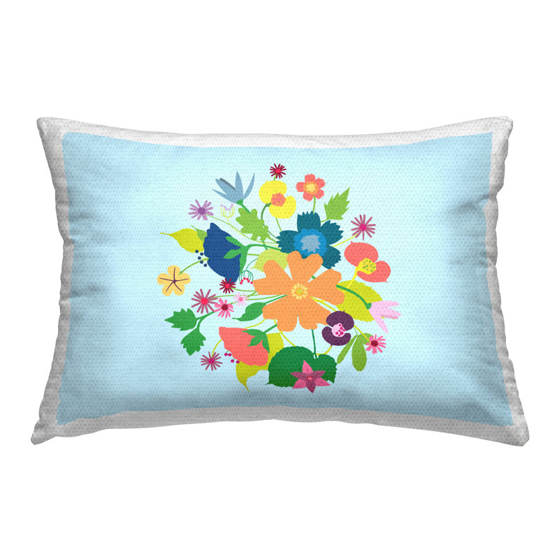 Floral Outdoor Throw Pillow