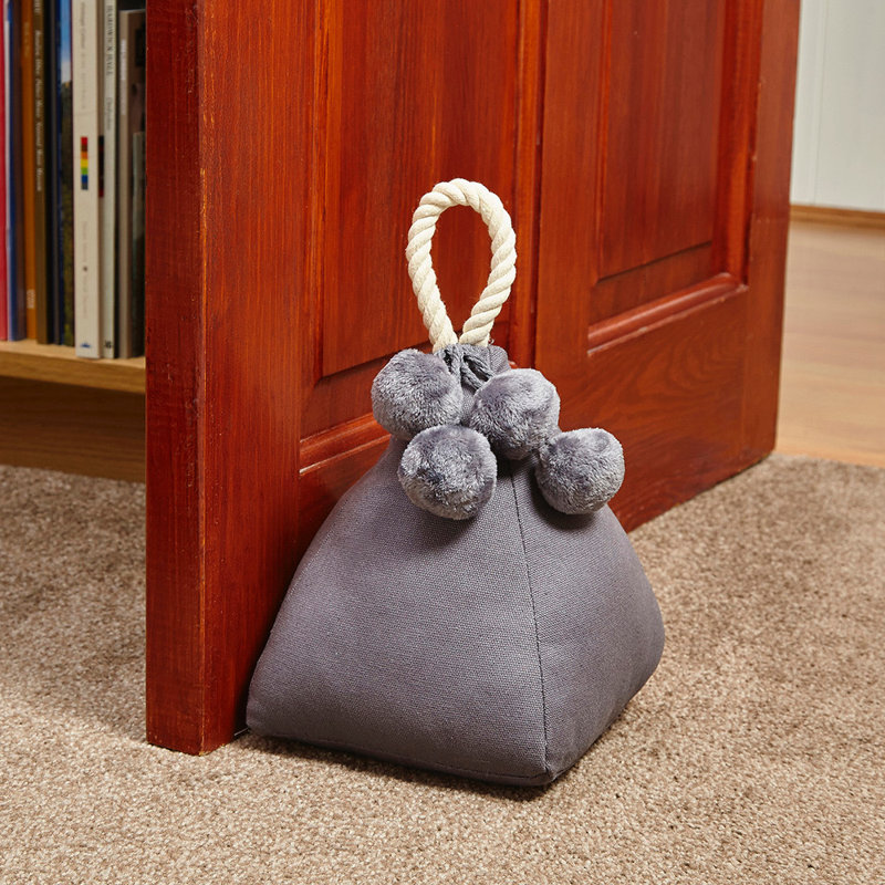 Choi Fabric Floor Door Stop, Grey