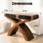 Console 47 po pour canapé d'entrée en bois avec 2 tiroirs pour le bureau du salon