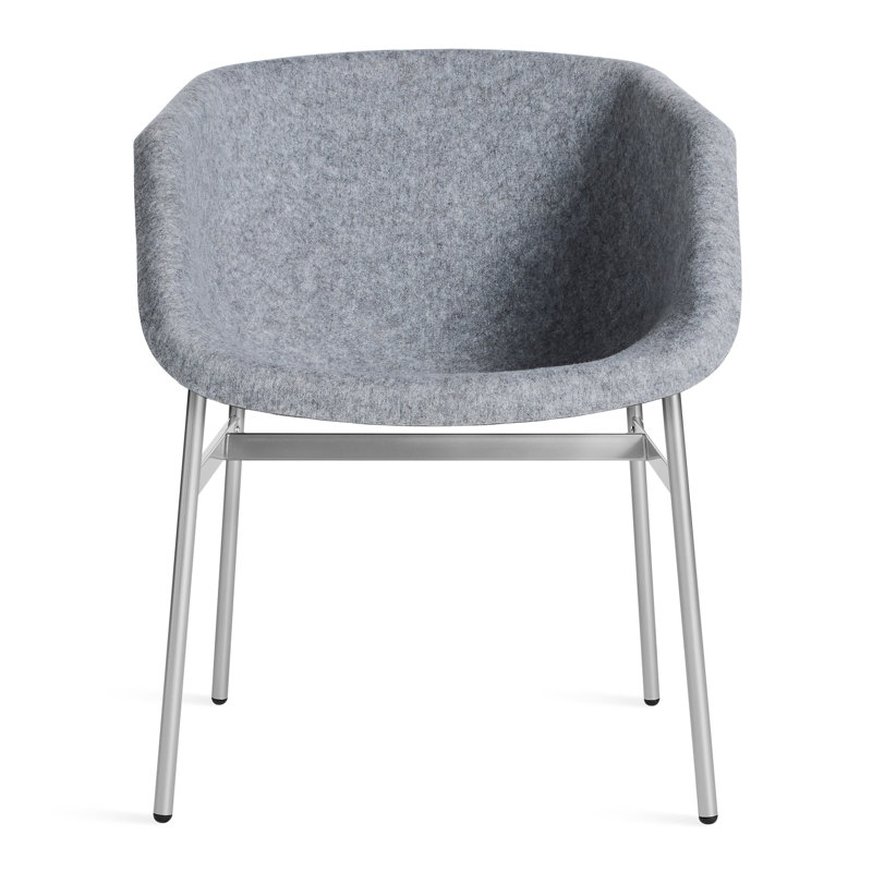 Past Life Upholstered Arm Chair, Silver, Light Gray