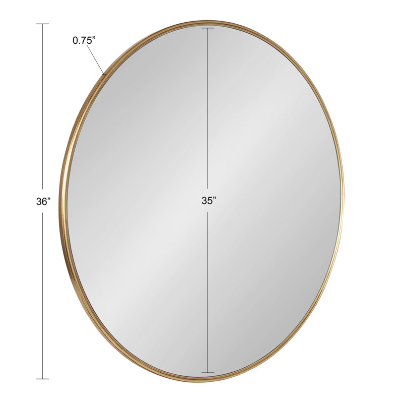 Minuet Engineered Wood Flat Mirror, 36" x 36", Gold