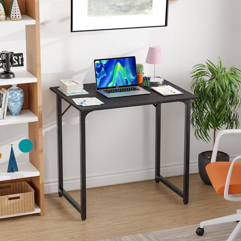 Medwin Metal Base Computer Desk, Black, 29.3" H x 32" W x 23.4" D