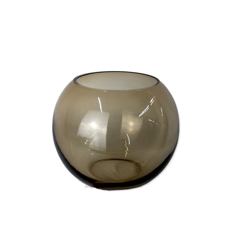 Dahntay Handmade Glass Table Vase, Brown