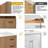 48" Modern Farmhouse Freestanding Bathroom Vanity with 9 Drawers, Light Oak-830899036-830899033