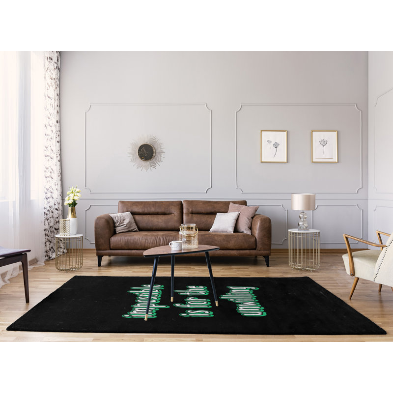 Tapis en poly-chenille style tableau noir impossible, Rectangle 9 pi x 12 pi