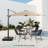 Sulaimon 31.9 lb. Umbrella Base with Wheels