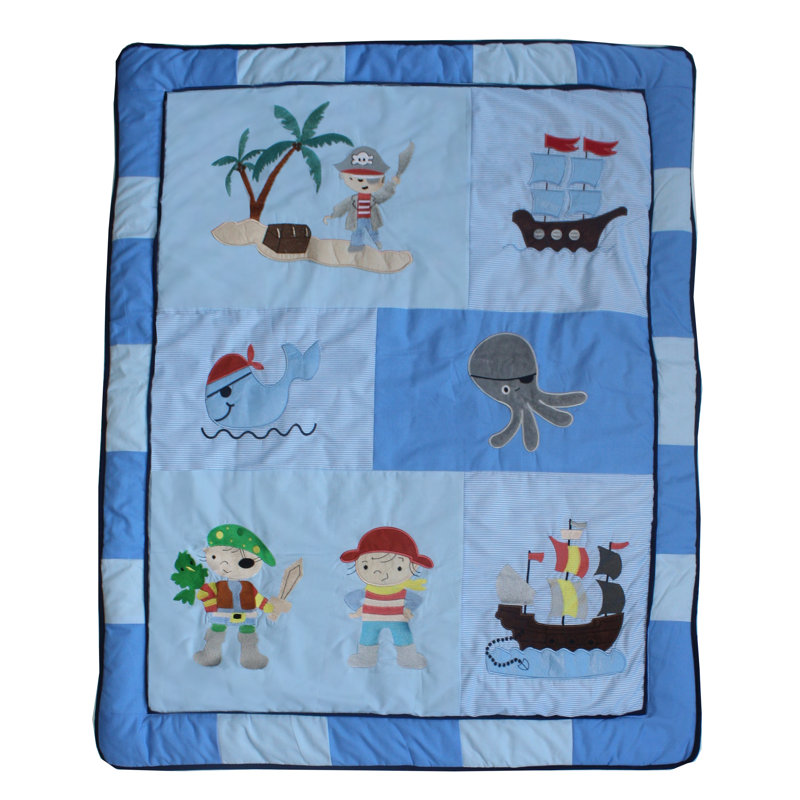 Ensemble de literie pour lit de bébé 9 pièces Skiles Pirates
