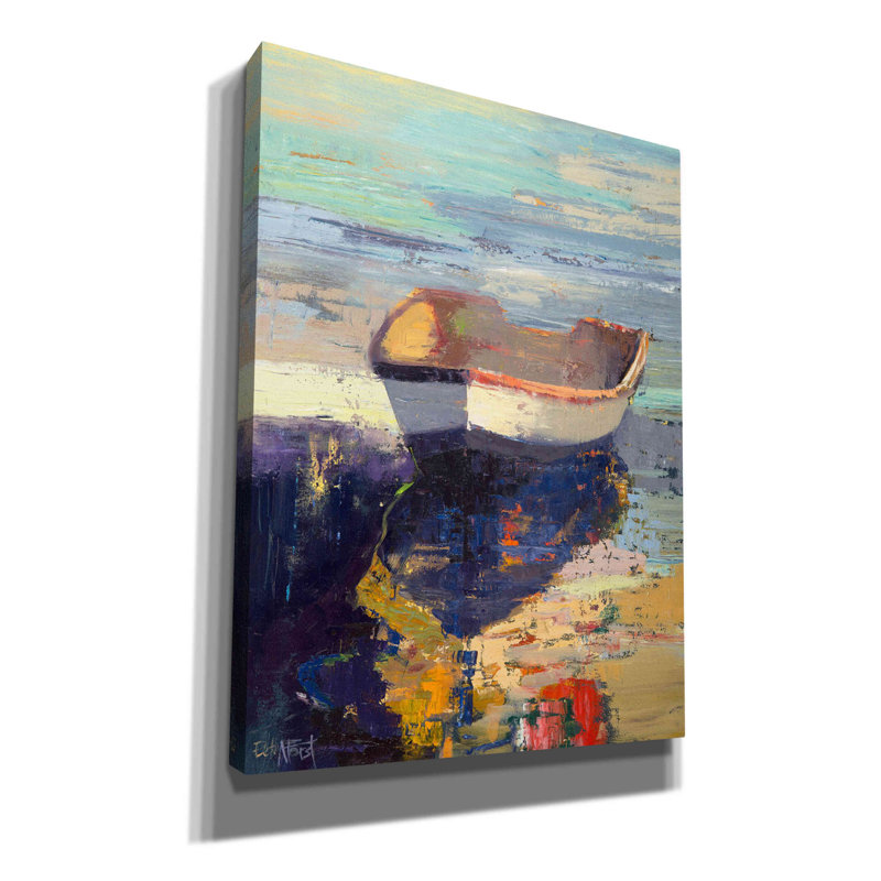 «Blueglow» par Beth Forst, art mural sur toile, H 16 po x l 12 po x P 0,75 po