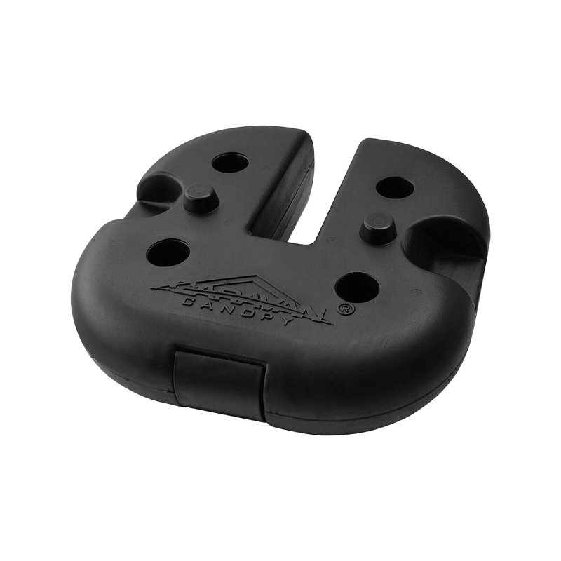 Black Rubber Coated Cement Canopy Weight Plates, Set of 4