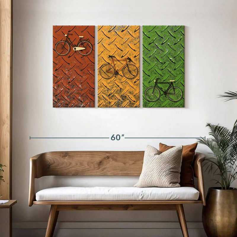 Mehar Bicycle Set, 28" H x 45" W