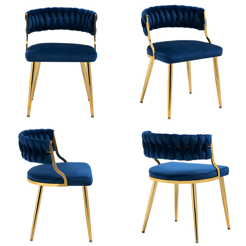 Christal Upholstery Dining Chair, Navy Blue