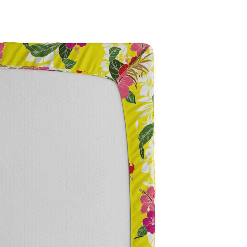 Microfiber Floral Fitted Sheet, Twin XL Fitted Sheet