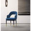 Fauteuil Carrington en velours bleu nuit