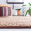 Tapis géométrique en jute et en coton tissé à plat de couleur naturelle Iffath-689335222