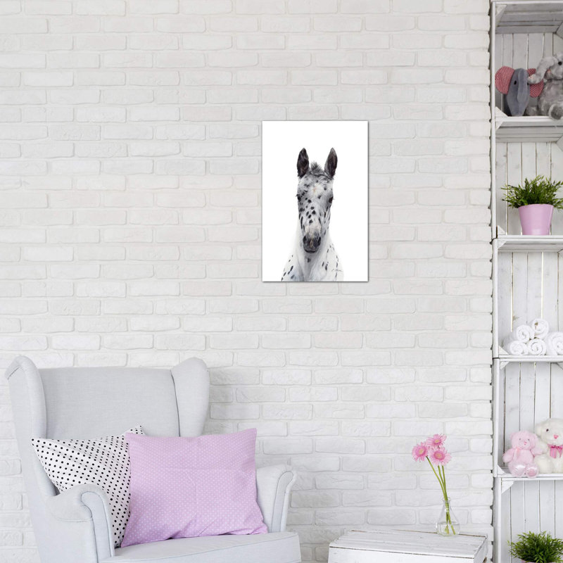 Poulain Appaloosa - reproduction d'art, Toile tendue, Pas de tapis, H 12 po x l 8 po x P 0,75 po