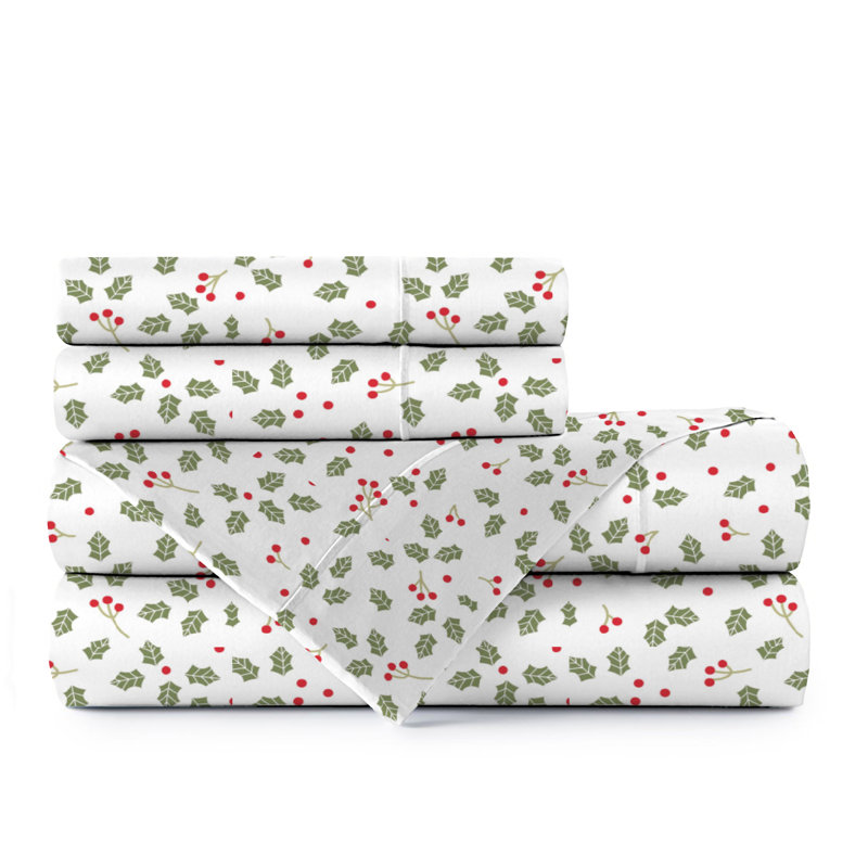 Ensemble de draps en percale 100% coton à densité de tissage 144 fils Idylwood, Très grand