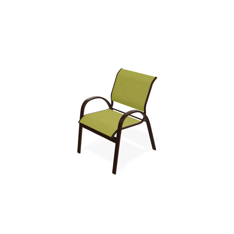Chaise de patio empilable Hiraku, Lime 38D Sunbrella®, Kona texturé