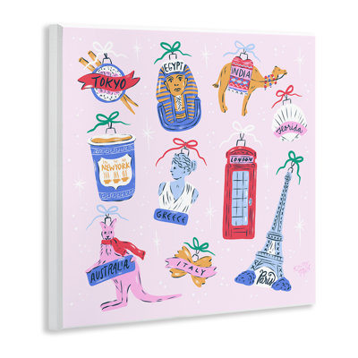 Plaque murale Global Travel Ornaments, design par Krissy Mast