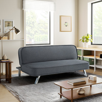 Serta Antonio 66.1" Metal Leg Convertible Sofa, Woven Polyester Fabric by Serta