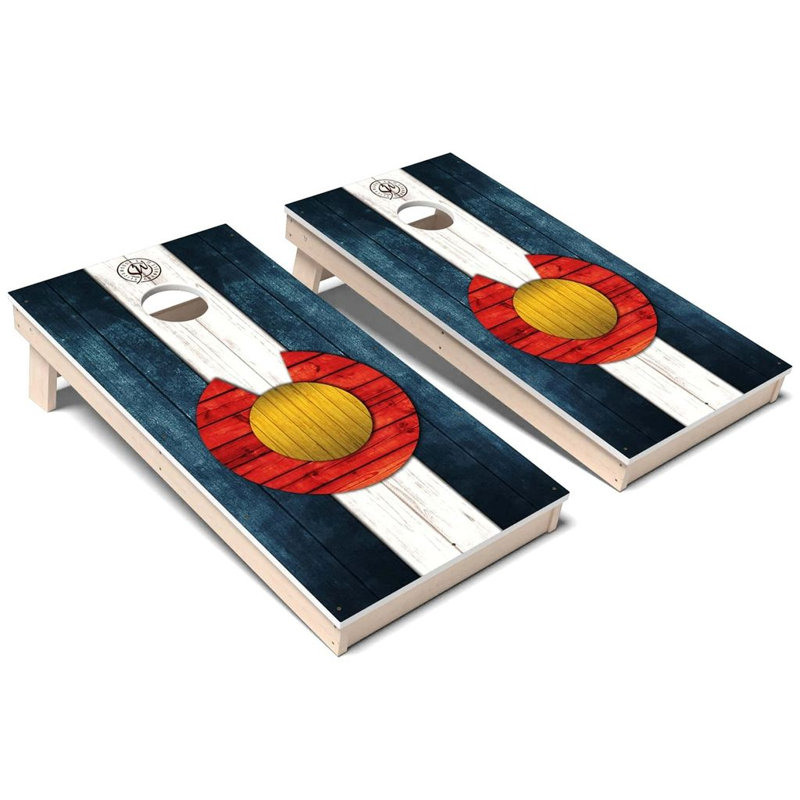 Ensemble de planches de cornhole polychromes Colorado, Ajouter un étui de transport