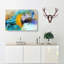 Macaw Parrot In Abstract - Wrapped Canvas-55308413