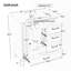 Armoire de salle de bain avec trois tiroirs-155658014