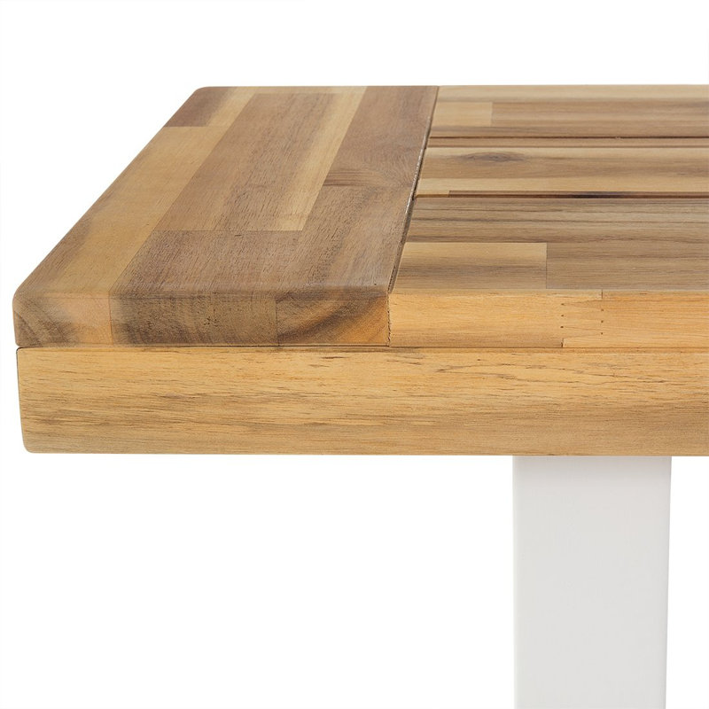 Tinna Solid Wood Acacia Outdoor Bench, White