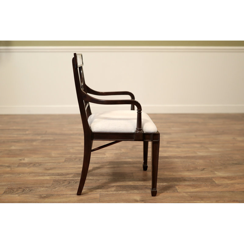 Upholstered Arm Chair, Walnut
