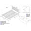 Lit plateforme en bois massif avec pied de lit et tiroirs de rangement Kindig-23568920-23568918