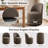 Upholstered Fully Assembled Swivel Dining Chair-504254958