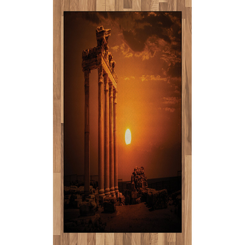 Tapis décoratif Sun Sun, Rectangle 2 pi 7 po x 5 pi