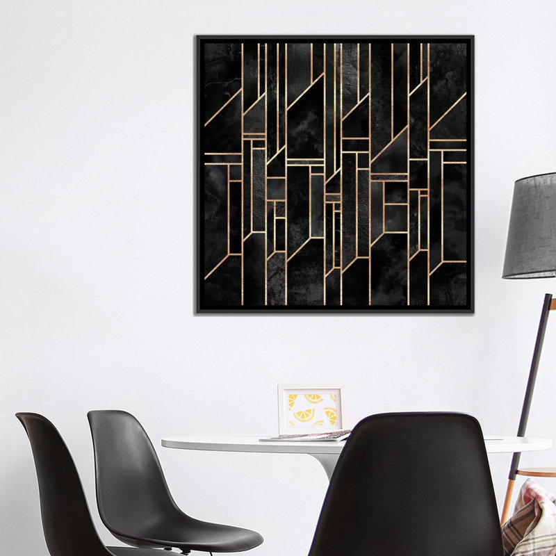 «Skies», impression sur toile, H 18 po x l 18 po x P 1,5 po, Toile avec cadre noir, Pas de tapis