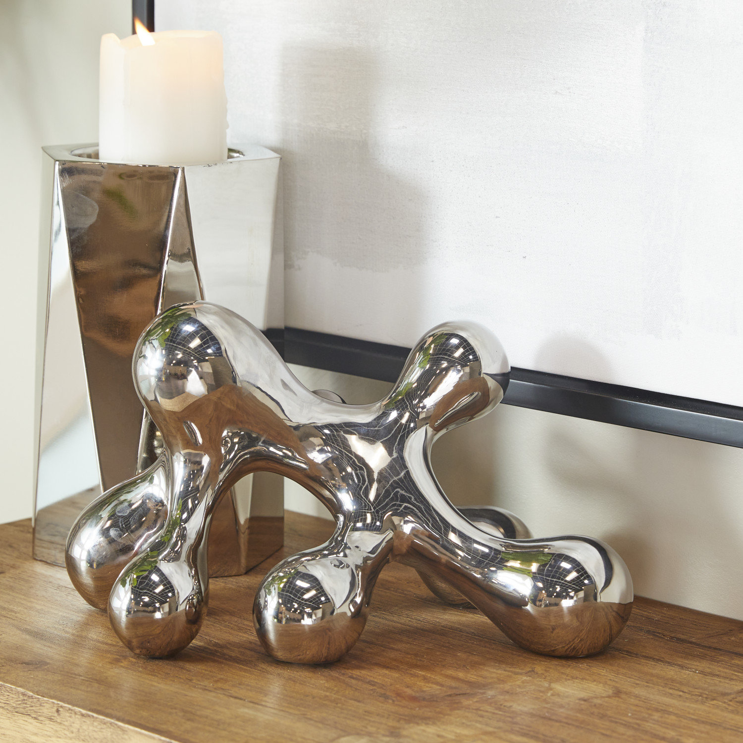 Denn Ceramic Sculpture, Silver